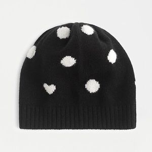 J.crew Cashmere beanie in Heart Dot